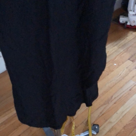 Maurices size X-Small black cropped wide leg high slit pants 100% cotton NWT - Picture 15 of 16